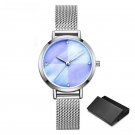 Fashion Stainless Steel Watches Quartz Sample design blue Gifts for Wife