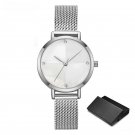 Fashion Stainless Steel Watches Quartz Sample design silver Gifts for Wife