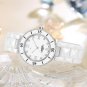 Top High Quality Women White Wacthes Original Caremic Strap Quartz Female Clock