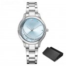 blue Ladies Wristwatches Fashion Diamond Luxury Quartz Original Design Bracelet