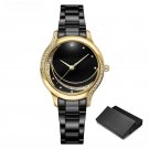 black Ladies Wristwatches Fashion Diamond Luxury Quartz Original Design Bracelet