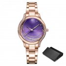 purple Ladies Wristwatches Fashion Diamond Luxury Quartz Original Design Bracelet