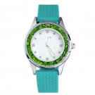 Fashion Womens Diamonds Silicone Wrist Watches Luxury Brand Geneva Quartz 11S9552L05