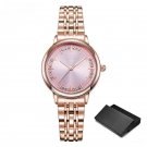 New Arrival Fashion Womans Pink Watches Top Luxury Stainless Steel Quartz Elegant