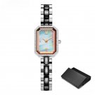 Women Elegent Watch Black Rose Rectangle Diamond Luxury Quartz High Quality