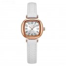 Original Elegant Womans White Watches Design Small Dial Quartz Fashion Leather Strap