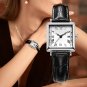 Original Square Elegant Womens black Watches Fashion Ladies HM Style
