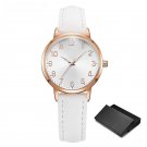 New Arrival Design Wristwatches Ladies Leather Strap Quartz Dresses Clock white