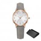 New Arrival Design Wristwatches Ladies Leather Strap Quartz Dresses Clock gray
