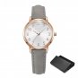 New Arrival Design Wristwatches Ladies Leather Strap Quartz Dresses Clock gray