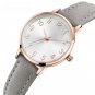New Arrival Design Wristwatches Ladies Leather Strap Quartz Dresses Clock gray
