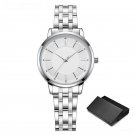 Elegant Ladies Watches silver Waterproof Fashion Design Quartz Best Casual Clock 3 Bar
