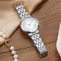 Elegant Ladies Watches silver Waterproof Fashion Design Quartz Best Casual Clock 3 Bar