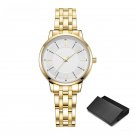 Elegant Ladies Watches golden Waterproof Fashion Design Quartz Best Casual Clock 3 Bar