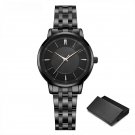 Elegant Ladies Watches black Waterproof Fashion Design Quartz Best Casual Clock 3 Bar