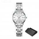 Fashion Ladies Waterproof Watches silver Top Luxury Quartz Elegant Clock Quality