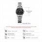 Mechanical Women Black Watches Stainless Steel Original Design Elegant