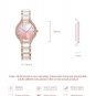 Women Watches White Strap Rhinstone 30 MM Flash pink Dial Japanese Quartz Movement