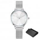 Elegant Fashion Ladies silver Watches Petals Glass Sample Super Stainless Steel
