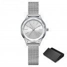 Luxury Fashion Silver Womens Watch Top Quartz Original Design Elegant Clock