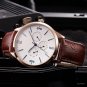 Mens Wristwatches 42mm Leather Strap Dial Calendar Week Date Geneva Quartz 11S9546G05