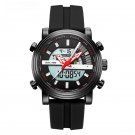 Sports Functional Mens Watches Waterproof Dual Display Digital Quartz Luxury silicone G02