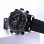 Sports Functional Mens Watches Waterproof Dual Display Digital Quartz Luxury silicone G02