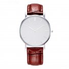 Original Design High Quality Mens Watches Brown Casual Leather Strap Quartz