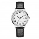 Leather Strap Mens Black Watches Calender Fashion Design Quartz Business