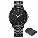 Top Luxury Fashion Mens Watches black Original Design Quartz Gifts Clock