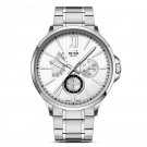 Full 316L Stainless Steel Mens Silver Watches Geneva Design Waterproof 100 M Calender