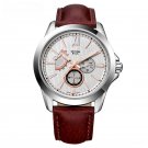 316L Stainless Steel Mens Brown Leather Watches Geneva Design Waterproof 100 M Calender 316L Stainless Steel Mens Brown Leather Watches Geneva Design Waterproof 100 M Calender