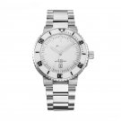 5 ATM Waterproof Mens Wristwatches Silver Miyota Quartz Movement Full Stainless Steel