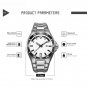 Brand Luxury Mens Watch silverG01 Business 47mm Dial Stainless Steel Strap Calendar