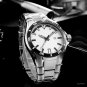 Brand Luxury Mens Watch silverG01 Business 47mm Dial Stainless Steel Strap Calendar