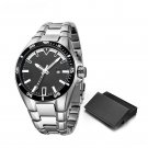 Brand Luxury Mens Watch blackG02 Business 47mm Dial Stainless Steel Strap Calendar