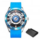 2023 Creative Car Dashboard Mens Blue Watches Luxury 100% Stainless Steel Sports