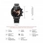 Luxury Business Mens Black Watch Unique Design Calender Chronograph Quartz Clock