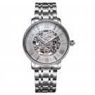 Mens White Watches Mechanical Tourbillon Stainless Steel Strap Luxury Automatic