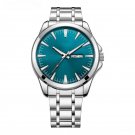 Mens Watches blue Waterproof Luxury Chronograph Quartz Stainless Steel Clock
