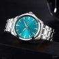Mens Watches blue Waterproof Luxury Chronograph Quartz Stainless Steel Clock
