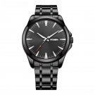 Mens Watches black Waterproof Luxury Chronograph Quartz Stainless Steel Clock