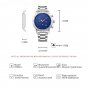 Blue Watches for Men 45MM Big Dial Stainless Waterproof Quartz Chronograph