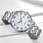 Original Design Fashion Mens Watches Silver Stainless Steel Calender Quartz Clock