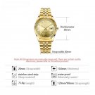 Iced Out Watch For Men Luxury Casual Golden Full Diamond Quartz Calender Clock