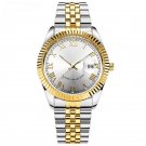 Iced Out Watch For Men Luxury Casual Rose Golden Full Diamond Quartz Calender Clock