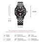 New Design Mens Watches black Quartz Original Calendar Week Display Stainless Steel