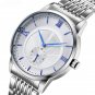 Original Design Mens Silver Watches Stainlee Steel Casual Business Quartz Clock