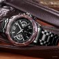 Mens Watches Black Luxury Quartz Fashion Unique Design Sports Clocks Chronograph