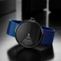 Mens blue Watches Fashion Original Design Creative Stainless Steel Mesh Strap